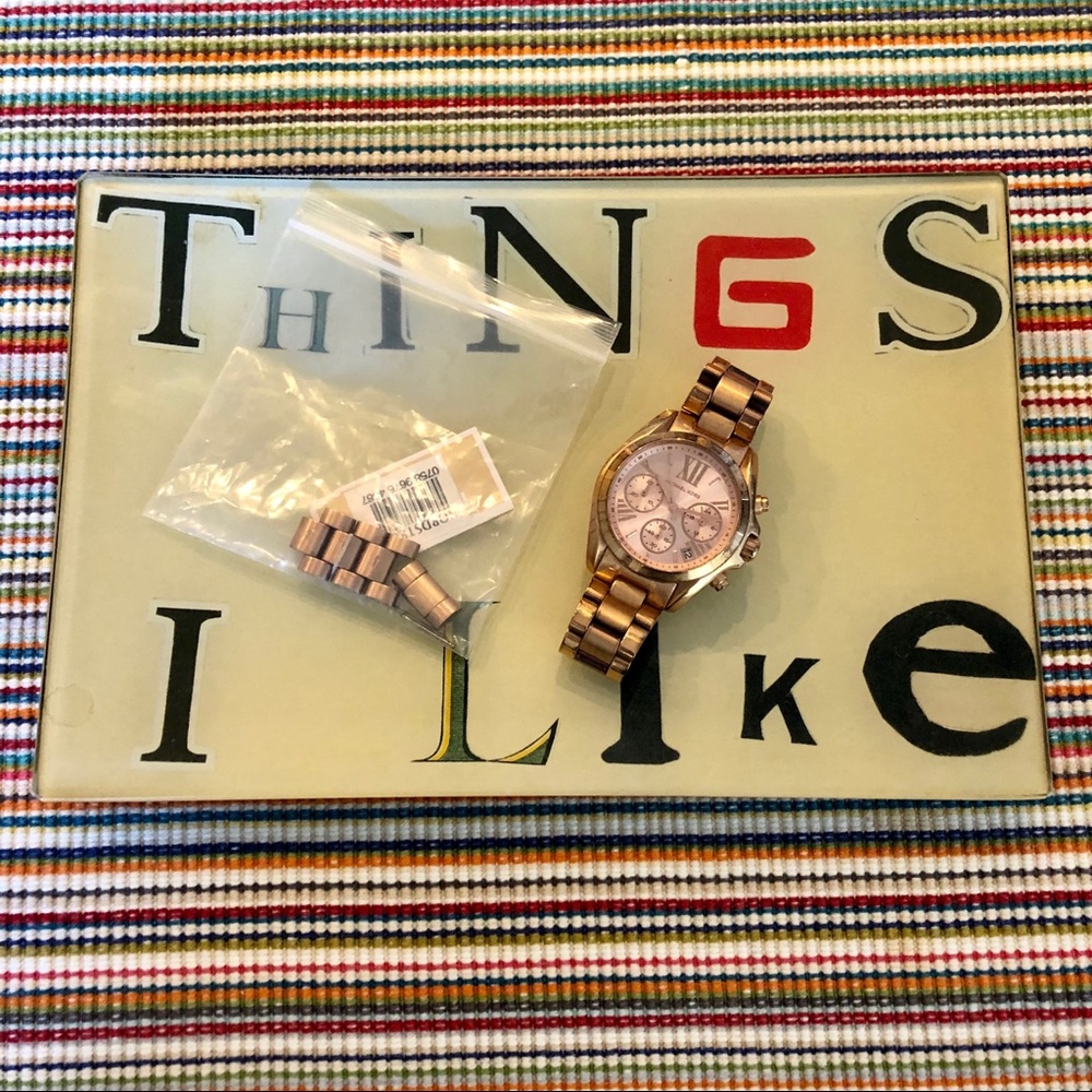 Michael Kors Bradshaw rose gold-tone watch